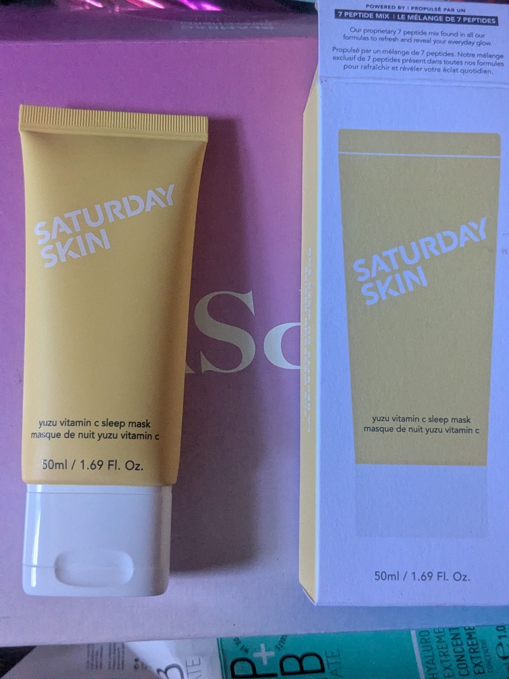 NEW Saturday Skin Yuzu Vitamin C Sleep Mask 50ml - Boxycharm Exclusive Tube
